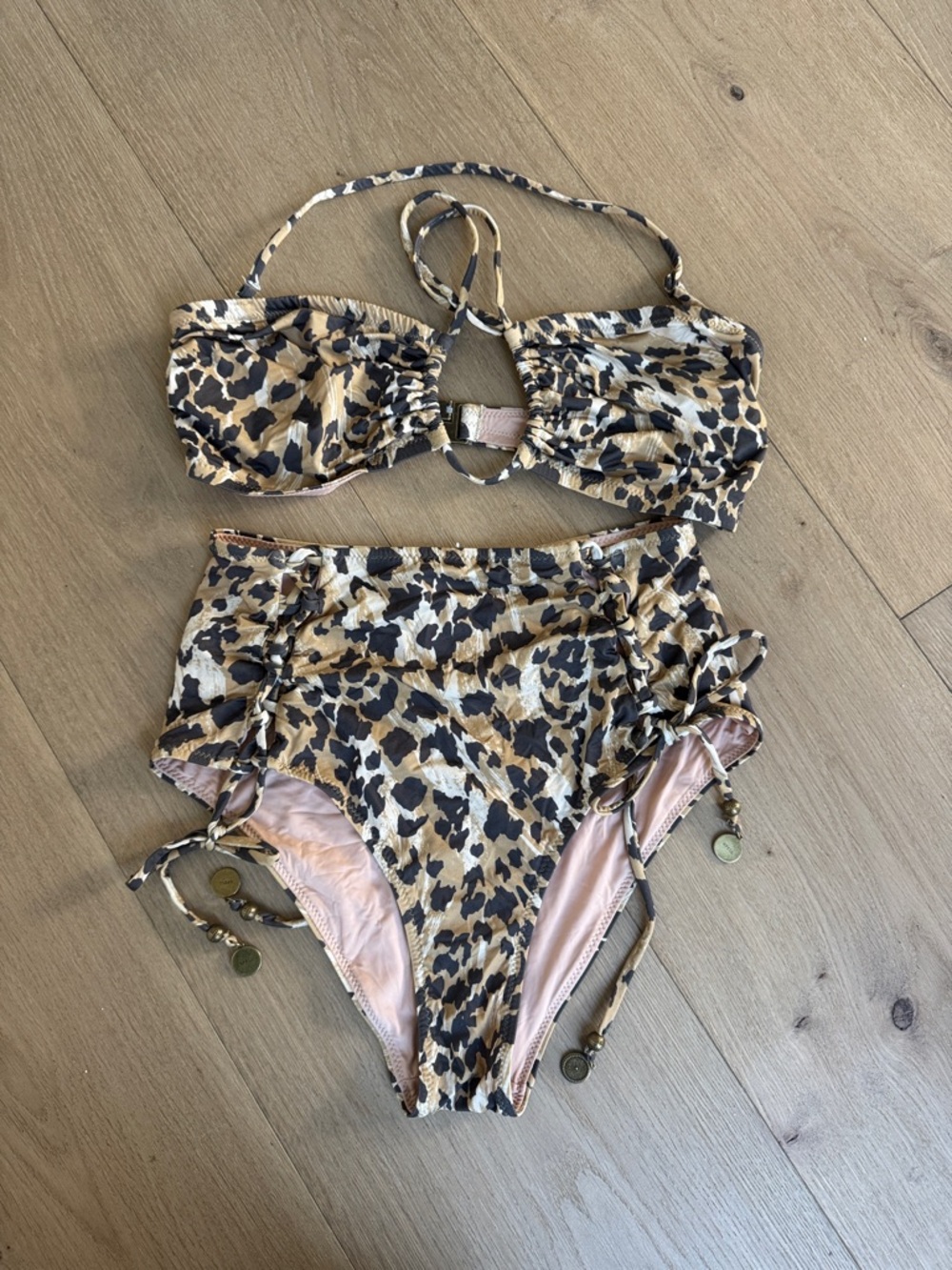 Spell and the gypsy collective belle mare leopard print bikini size S - Picture 2 of 11